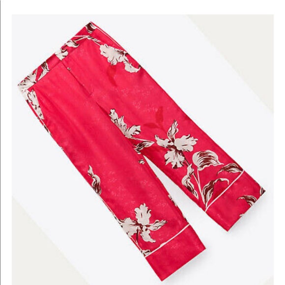 Cropped printed silky pants - Picture 5 of 8